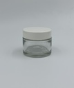 Pot "Aurora" verre 50ml + couvercle blanc