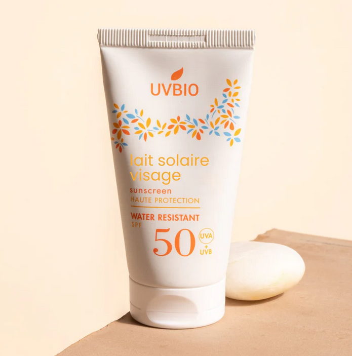 UVBIO lait solaire visage BIO* SPF50 50ml