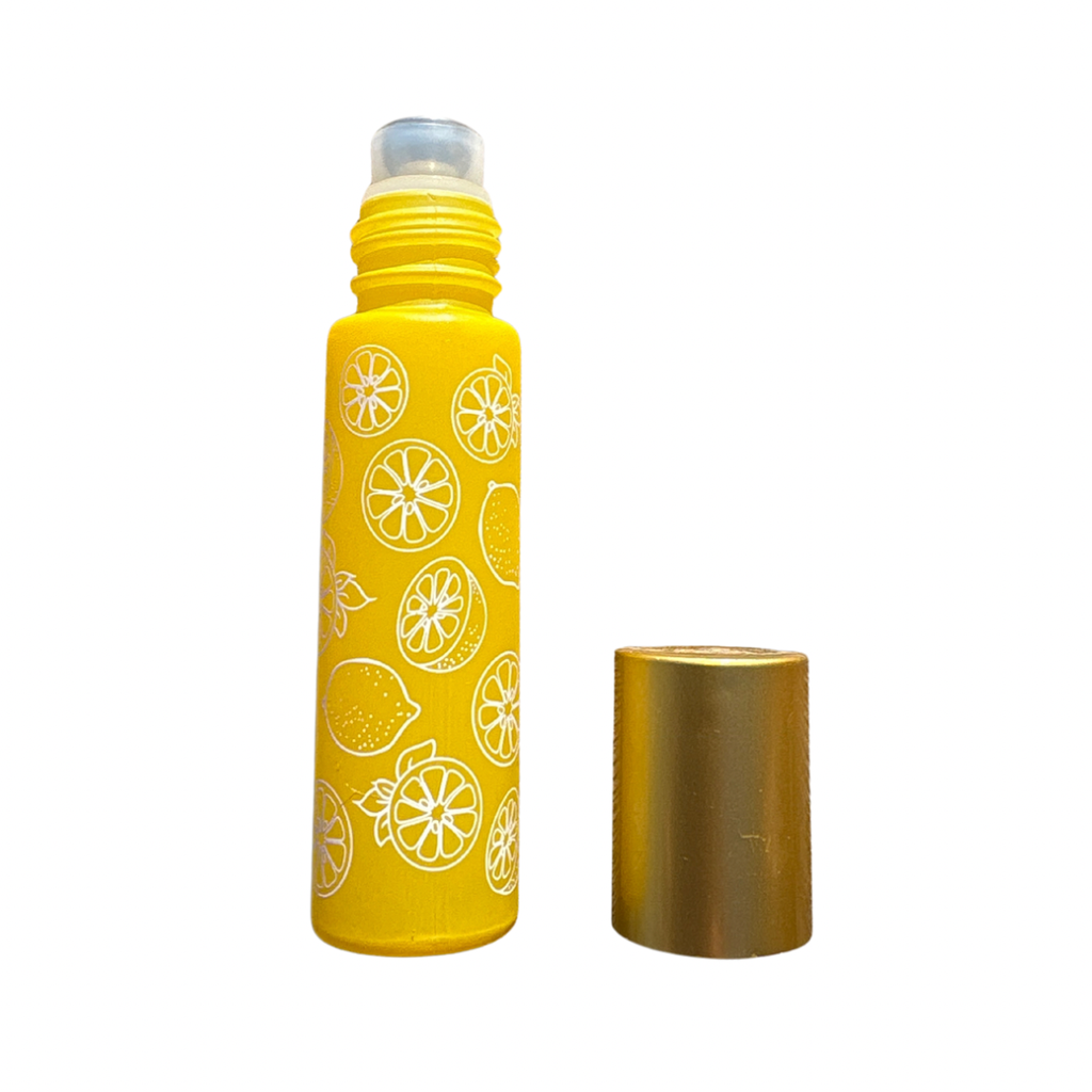 Roll-on en verre 10ml JAUNE à motif