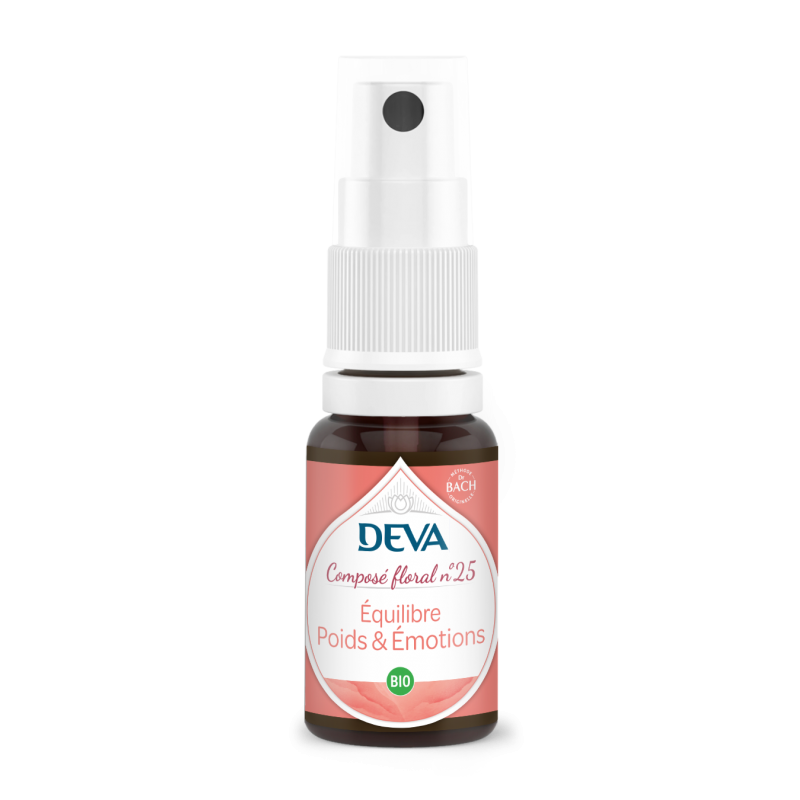 DEVA Composé floral BIO, n°25 POIDS & EMOTIONS 15ml SPRAY