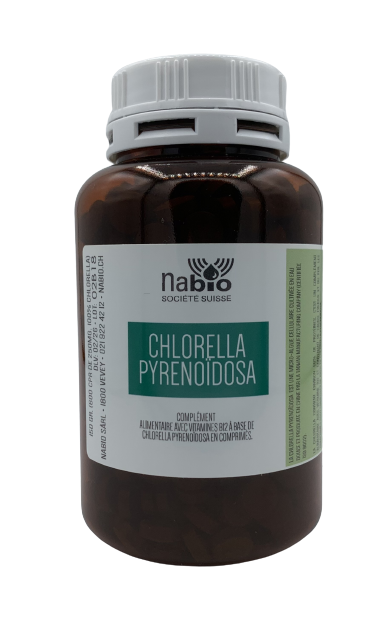 Chlorella pyrénoïdosa NABIO, 600 comprimés  à 250mg, 150gr.