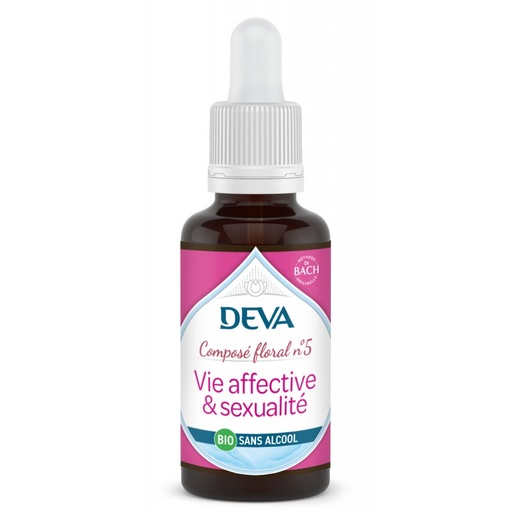 [DVIEA30SAN] DEVA Composé floral BIO, n°05 VIE AFFECTIVE 30ml SANS ALCOOL