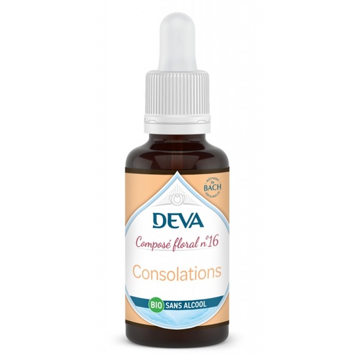 [DCONS30SAN] DEVA Composé floral BIO, n°16 CONSOLATIONS 30ml SANS ALCOOL