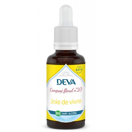[DJOIE30SAN] DEVA Composé floral BIO, n°20 JOIE DE VIVRE 30ml SANS ALCOOL