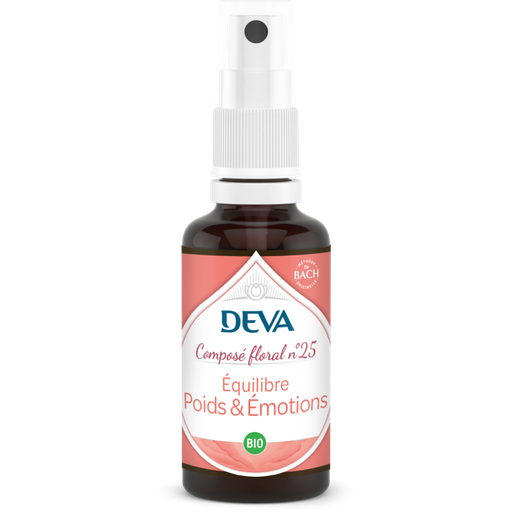 [DPOID30SPR] DEVA Composé floral BIO, n°25 POIDS & EMOTIONS 30ml SPRAY