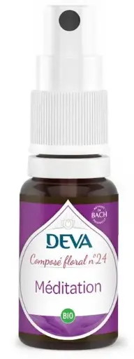 [DMEDI15] DEVA Composé floral BIO, n°24 MEDITATION 15ml SPRAY