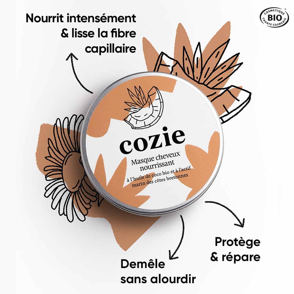 Cozie Masque cheveux nourrissant BIO* 200ml