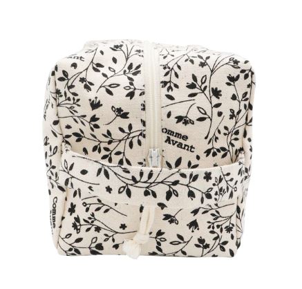 Comme Avant Trousse de toilette fleurie coton