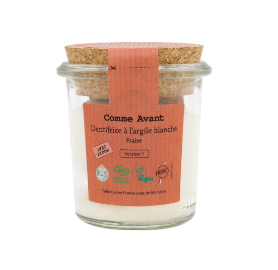 Comme Avant Dentifrice pâte à l'argile blanche fraise BIO* 120 gr