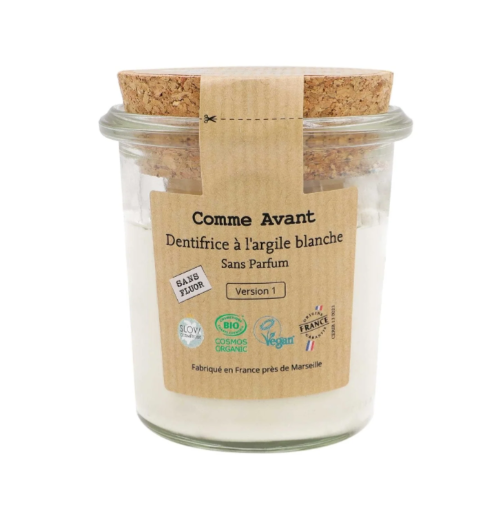 Comme Avant Dentifrice pâte à l'argile blanche sans parfum BIO* 120 gr
