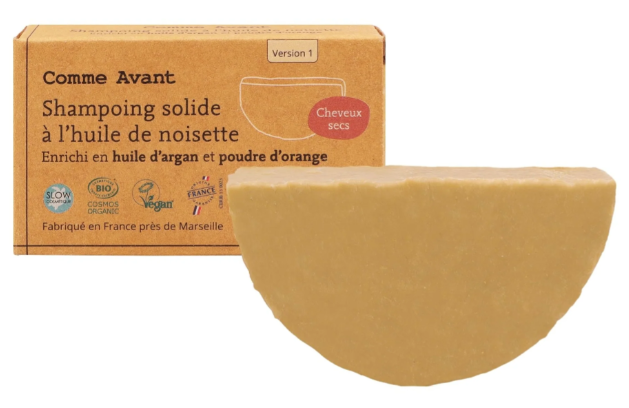 Comme Avant Shampoing solide huile d'argan & poudre d'orange (cheveux secs) BIO* 70 gr