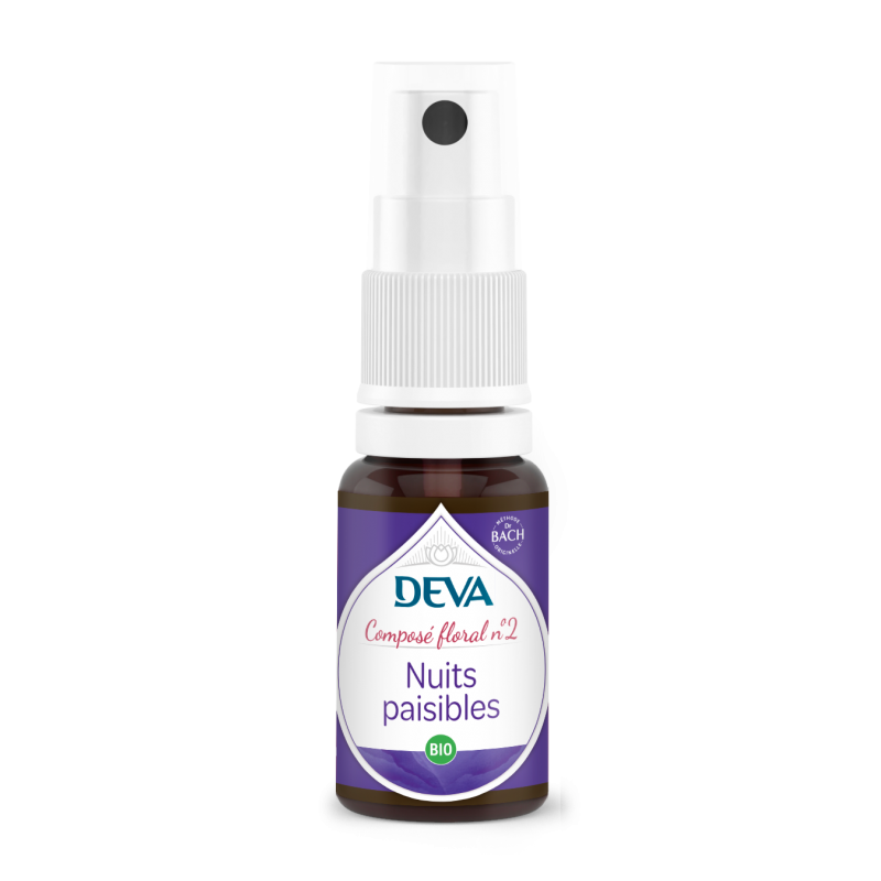 DEVA Composé floral BIO, n°02 NUITS PAISIBLES 15ml SPRAY