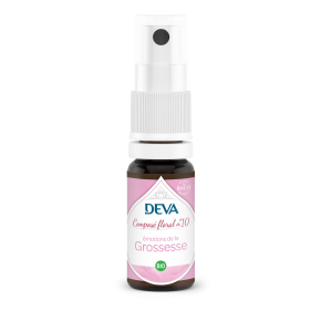 DEVA Composé floral BIO, n°10 Emotions de la GROSSESSE 15ml SPRAY