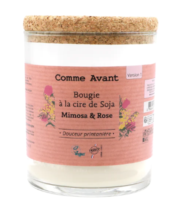 Comme Avant Bougie Mimosa & Rose 190 gr