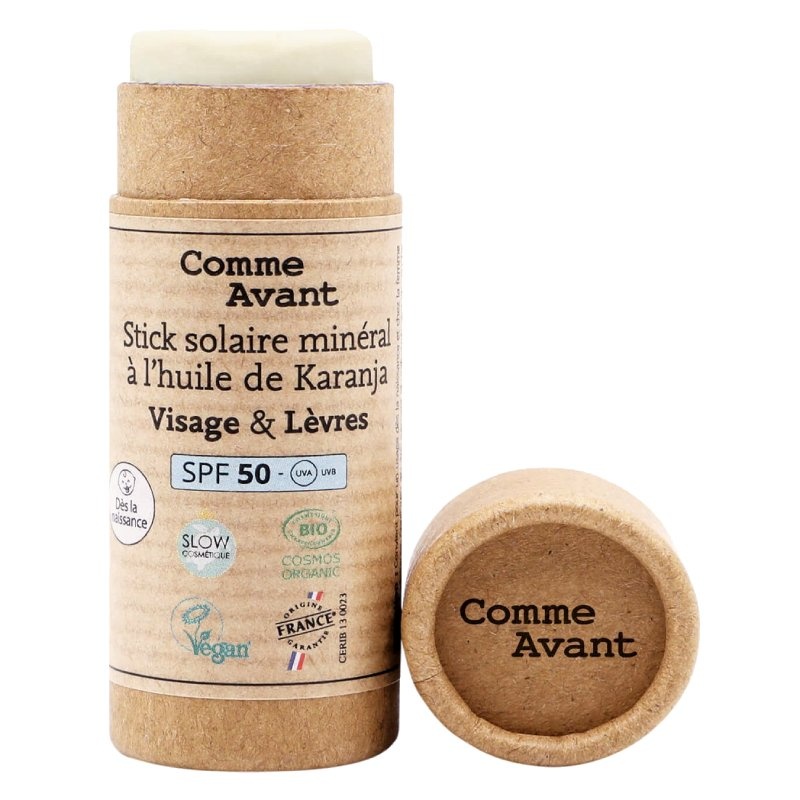 Comme Avant Stick solaire minéral solide SPF50 BIO* 25 gr