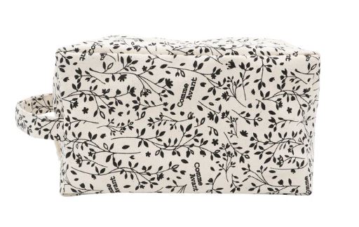 Comme Avant Trousse de toilette fleurie coton