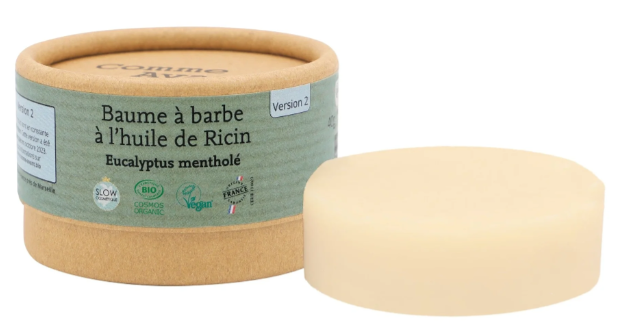 Comme Avant Baume à barbe à l'huile de Ricin eucalyptus mentholé