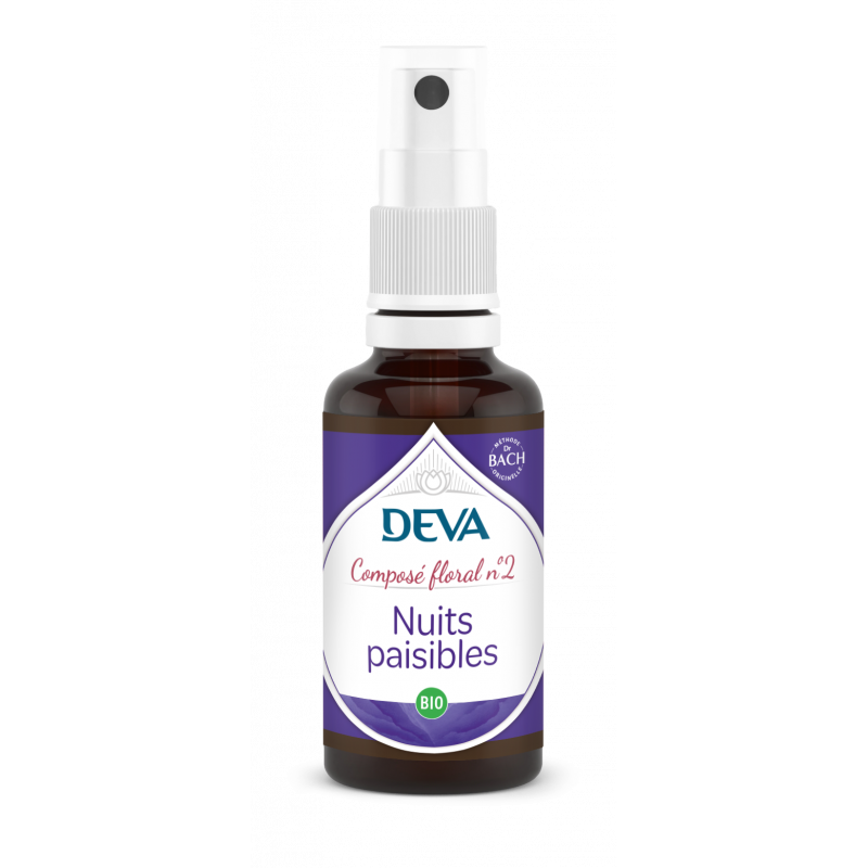 DEVA Composé floral BIO, n°02 NUITS PAISIBLES 30ml SPRAY