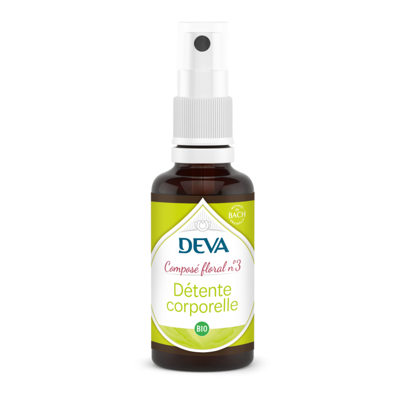 DEVA Composé floral BIO, n°03 DETENTE CORPORELLE 30ml SPRAY