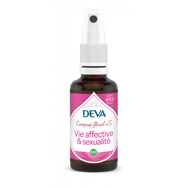 DEVA Composé floral BIO, n°05 VIE AFFECTIVE 30ml SPRAY