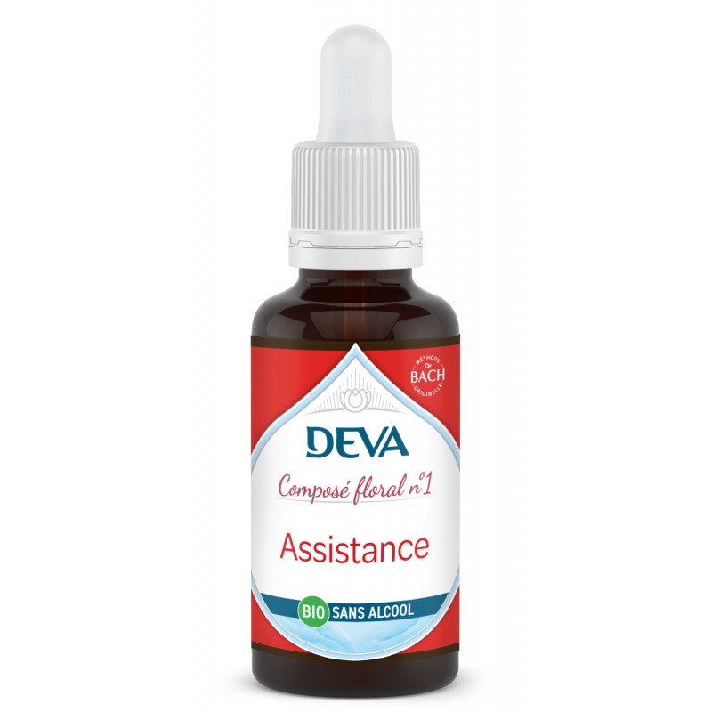 DEVA Composé floral BIO, n°01 ASSISTANCE 30ml SANS ALCOOL