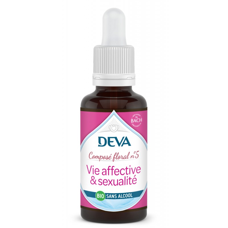 DEVA Composé floral BIO, n°05 VIE AFFECTIVE 30ml SANS ALCOOL