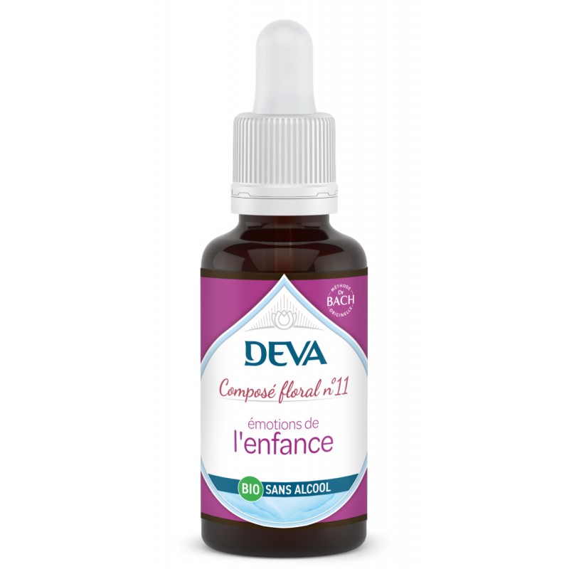 DEVA Composé floral BIO, n°11 Emotions de l'ENFANCE 30ml SANS ALCOOL