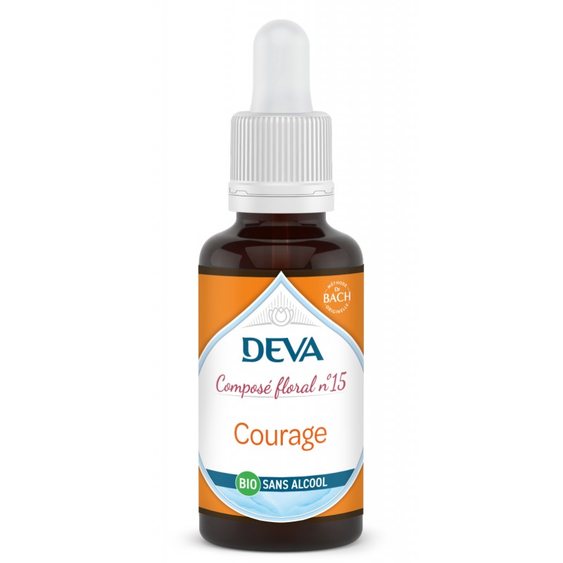DEVA Composé floral BIO, n°15 COURAGE 30ml SANS ALCOOL