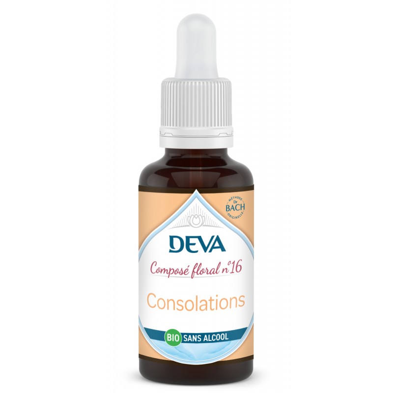 DEVA Composé floral BIO, n°16 CONSOLATIONS 30ml SANS ALCOOL