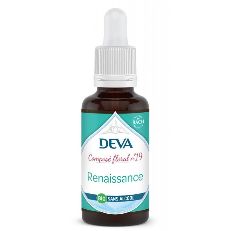 DEVA Composé floral BIO, n°19 RENAISSANCE 30ml SANS ALCOOL