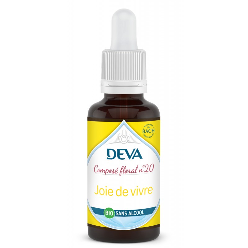 DEVA Composé floral BIO, n°20 JOIE DE VIVRE 30ml SANS ALCOOL