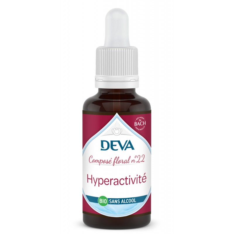 DEVA Composé floral BIO, n°22 HYPERACTIVITE 30ml SANS ALCOOL