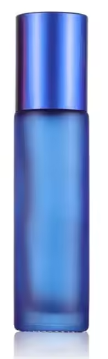 Roll-on en verre 10ml BLEU GIVRE + bouchon métal