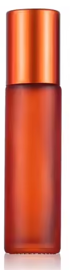 Roll-on en verre 10ml ORANGE GIVRE + bouchon métal