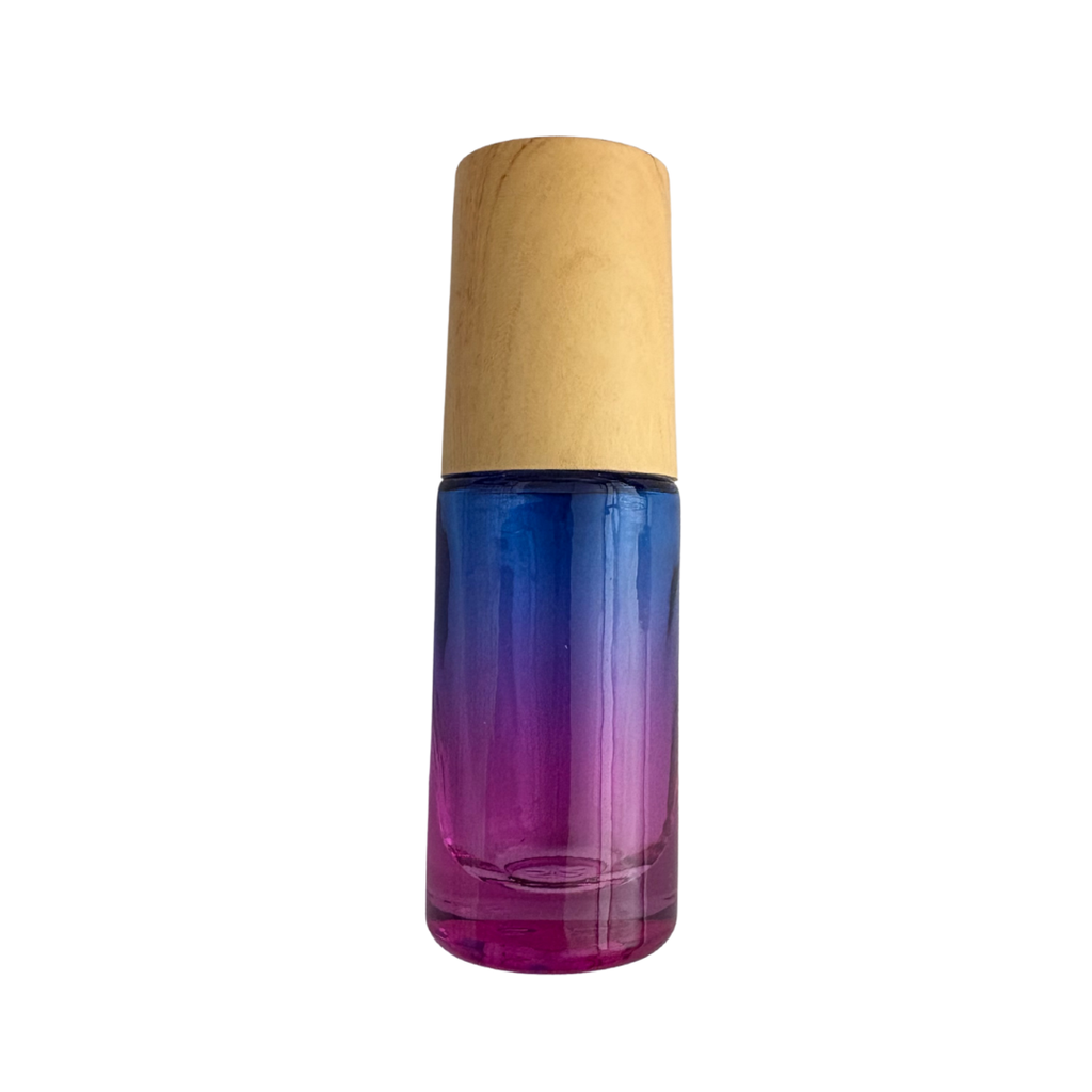 Roll-on en verre 5ml dégradé rose-bleu