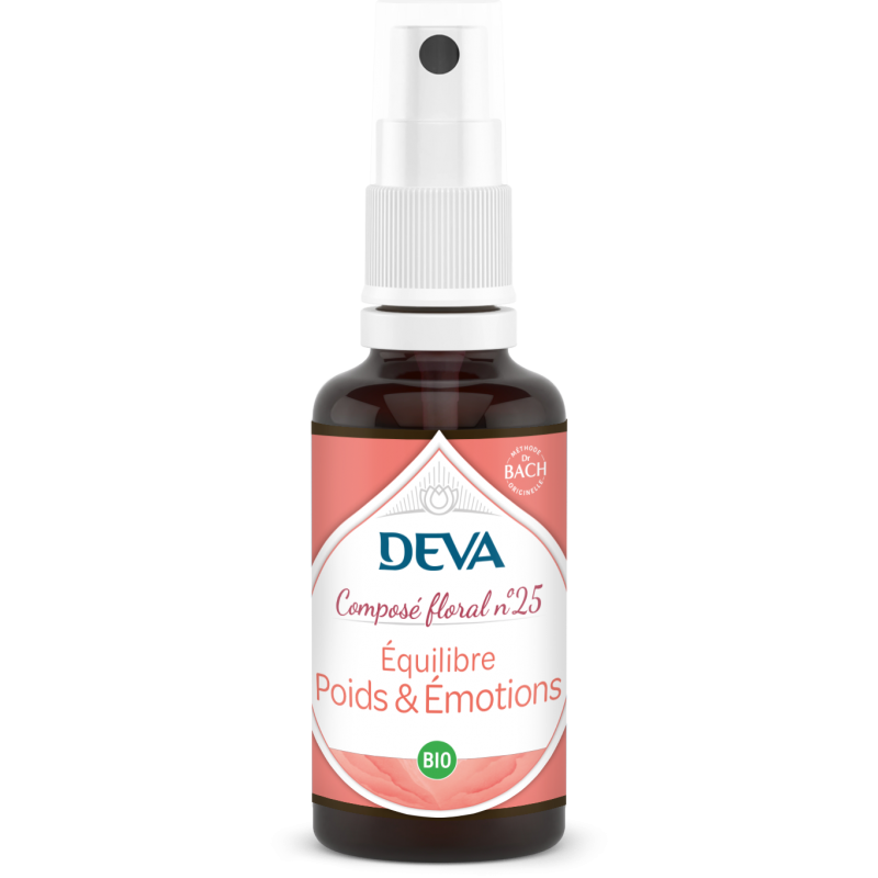 DEVA Composé floral BIO, n°25 POIDS & EMOTIONS 30ml SPRAY