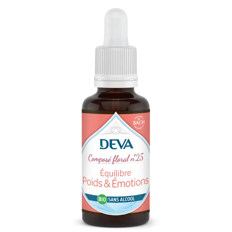 DEVA Composé floral BIO, n°25 POIDS & EMOTIONS 30ml SANS ALCOOL