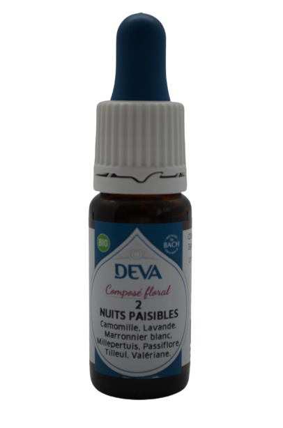 DEVA Composé floral BIO, n°02 NUITS PAISIBLES 10ml