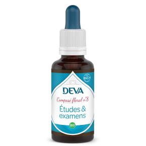 DEVA Composé floral BIO, n°08 ETUDES ET EXAMENS 30ml