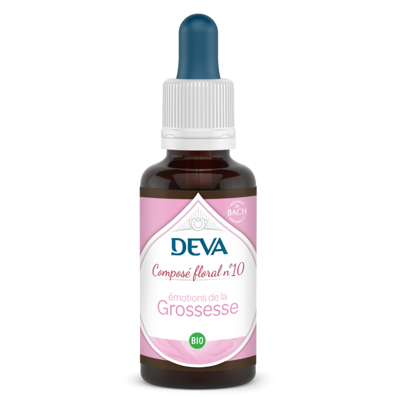 DEVA Composé floral BIO, n°10 Emotions de la GROSSESSE 30ml