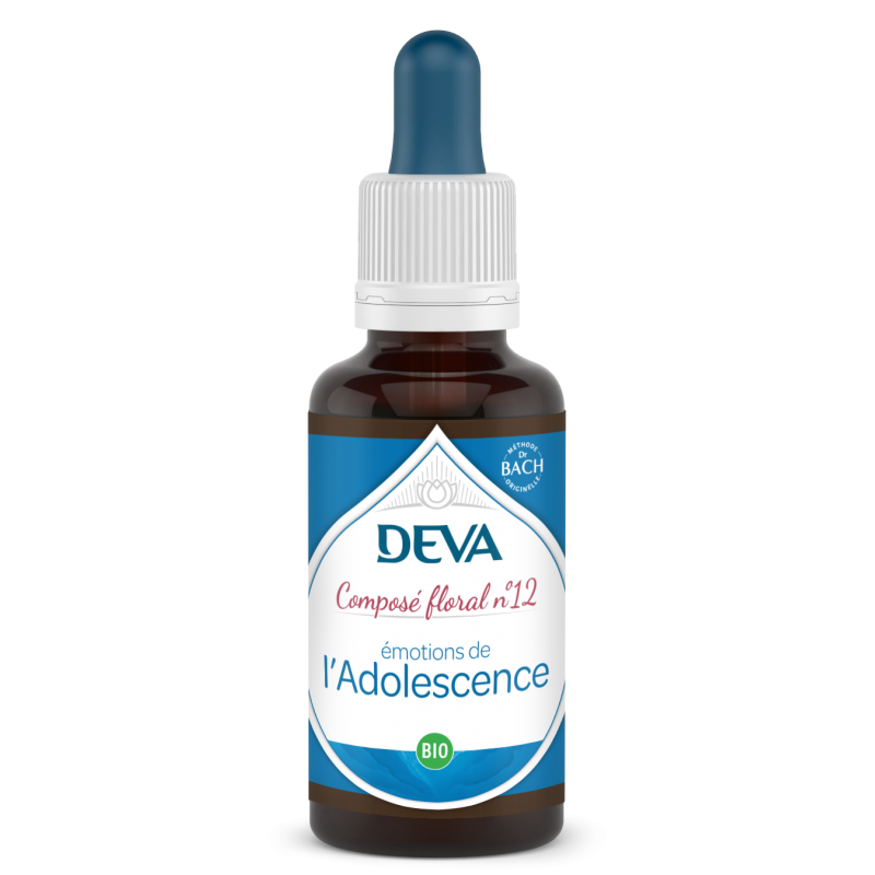DEVA Composé floral BIO, n°12 Emotions de l'ADOLESCENCE 30ml
