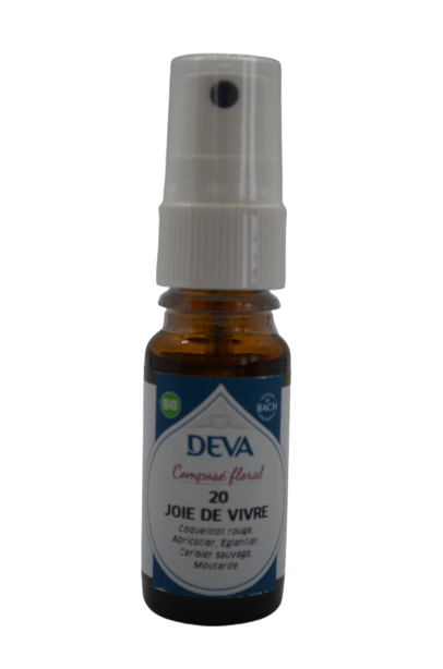 DEVA Composé floral BIO, n°20 JOIE DE VIVRE 10ml spray