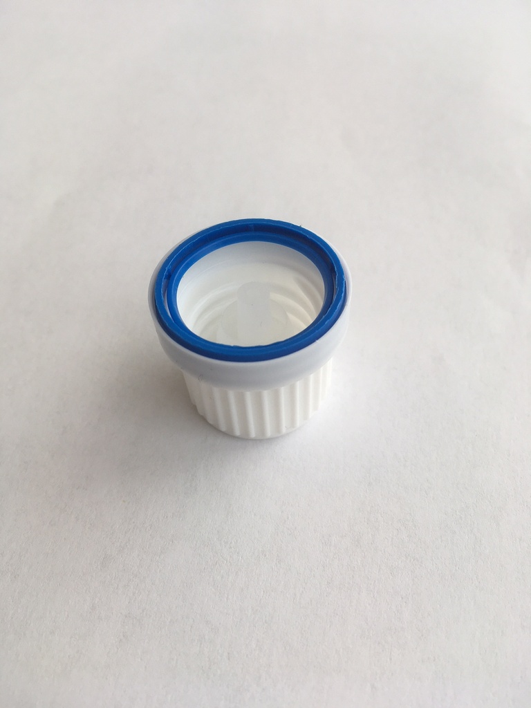 Bouchon compte-gouttes lisière bleue