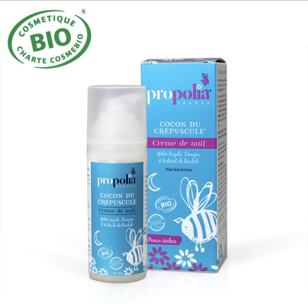 ​Propolia Crème nuit peaux sèches bio* 50ml