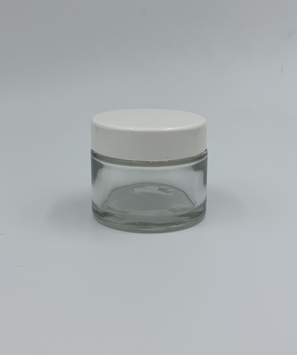 [POTVER50] Pot "Aurora" verre 50ml + couvercle blanc