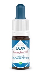 [DADOL15] DEVA Composé floral BIO, n°12 Emotions de l'ADOLESCENCE 15ml
