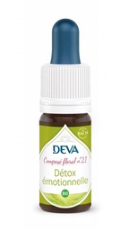 [DDETO15] DEVA Composé floral BIO, n°21 DETOX EMOTIONNELLE 15ml