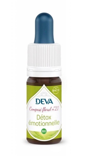 [DDETO15] DEVA Composé floral BIO, n°21 D-TOX EMOTIONNELLE 15ml