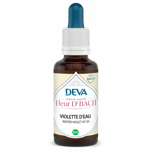 [34DBVIOLEAU15] Elixir floral Dr BACH de DEVA BIO, Violette/Water violet (n°34) 15ml