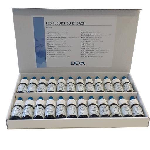 [DGAMM40-15] Elixirs floraux DEVA BIO, gamme des 38 selon Dr Bach + 2 x situation de crise (rescue) 15ml
